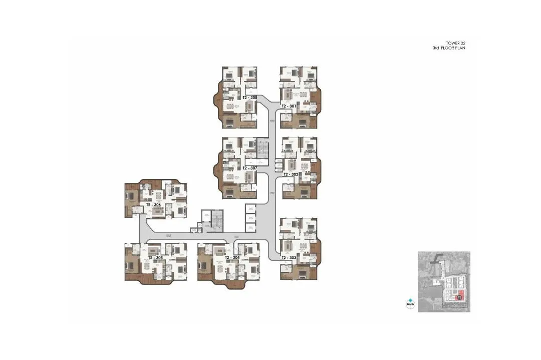 3 BHK floor plans, 1910 to 2700 sq ft